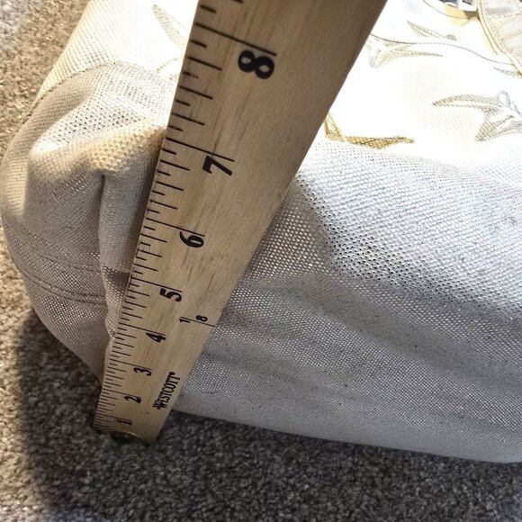 Lands' End Canvas Tote Bag Zips Shut Organize Pockets Starfish Beach Key Holder - Picture 4 of 16